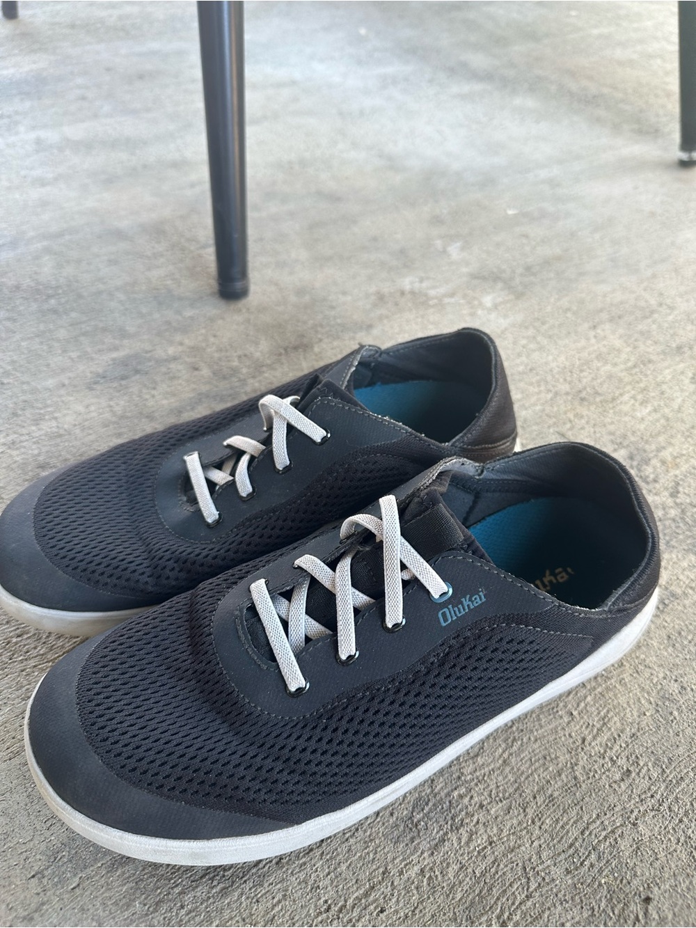 OluKai Men’s Black Mesh Sneakers